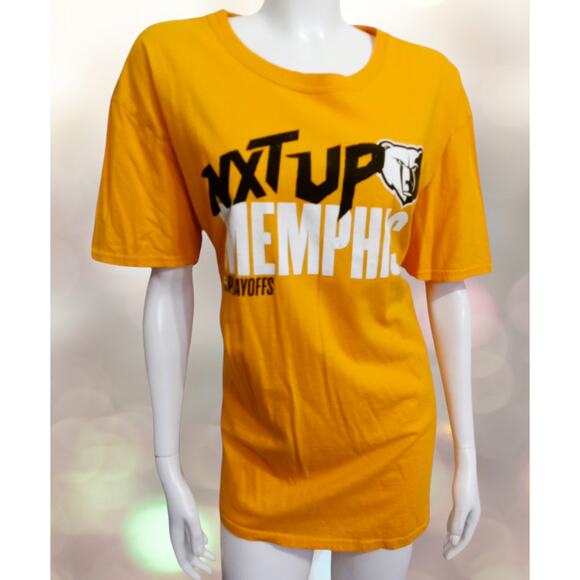 Tops Yellow Women XLarge T-shirt with NXT UP Memphis Grizzlies Designs - Picture 1 of 6